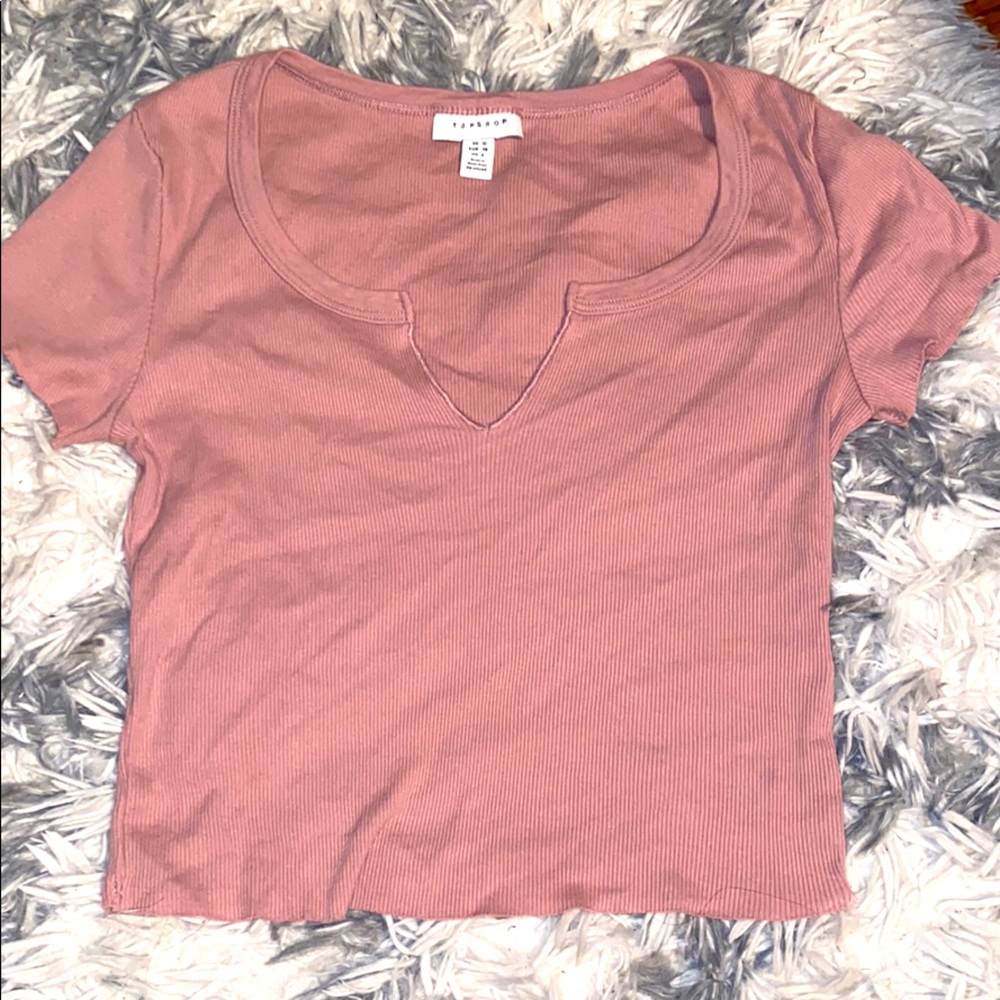 Rose pink crop top